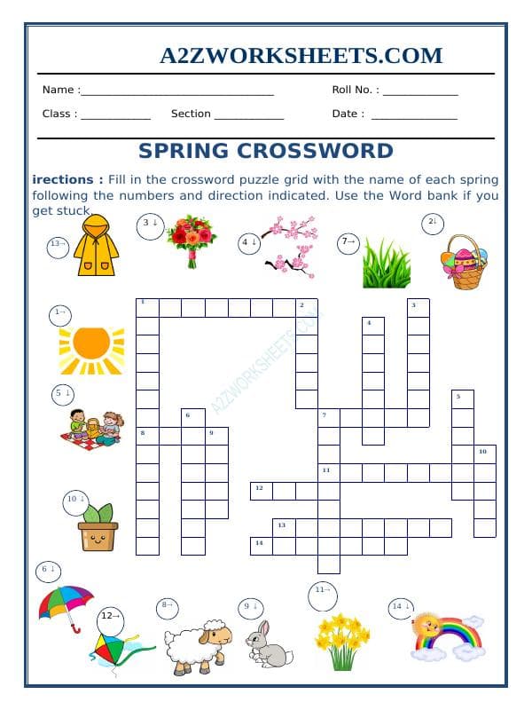 Class-Ii-Cross Words-Spring Season