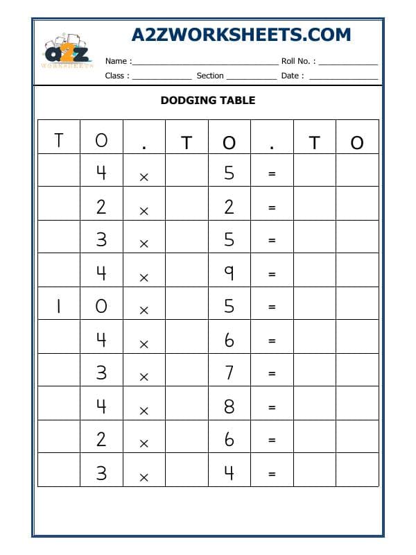 Dodging Table - 01