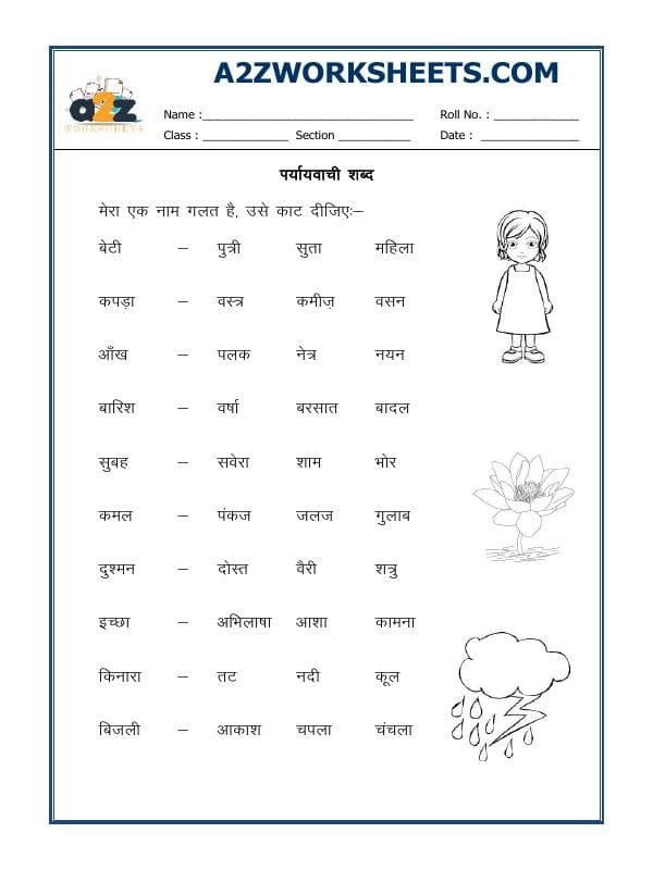 Hindi Grammar - Paryayvachi Shabad-02